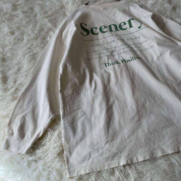 Weno Back Print Logo Long Sleeve T-shirt Ivory - Picture 5 of 5